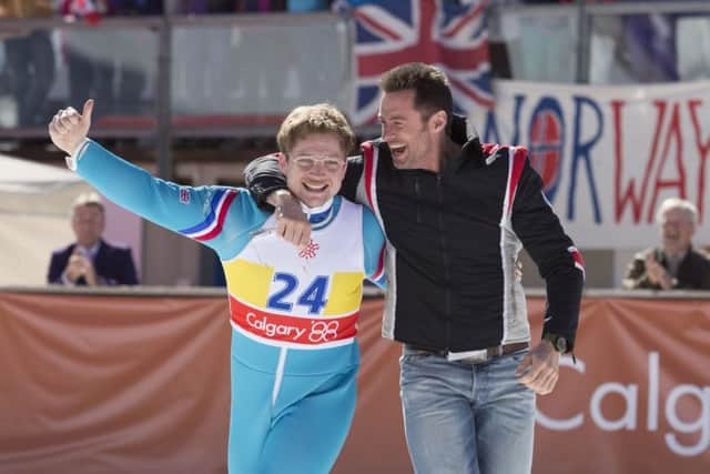 Taron Egerton and Hugh Jackman star in Eddie the Eagle
PHOTO: PA Photo/Larry Horricks/Lionsgate