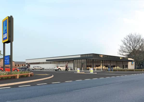 An artist's impression of the proposed new Aldi store