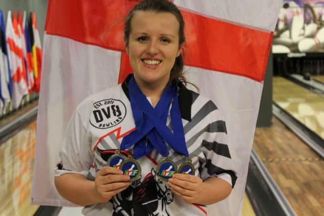 Melton's Katie Tagg with her four European medals EMN-160504-125948002
