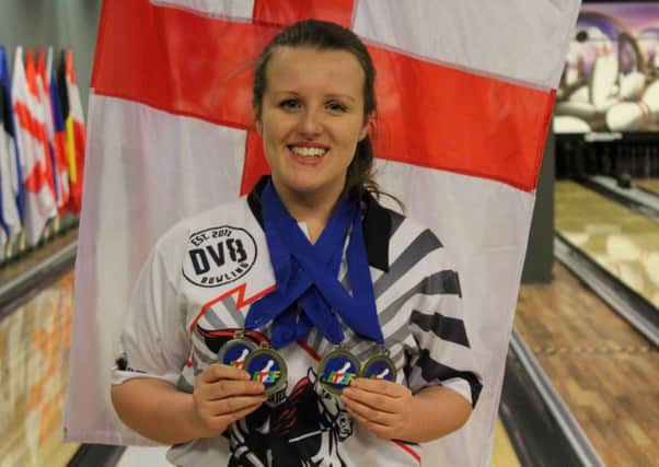 Melton's Katie Tagg with her four European medals EMN-160504-125948002