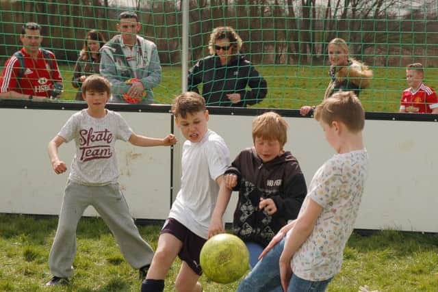 Tense football tournament action between Roy's Krispies and Asfordby Boys
PHOTO: Tim Williams