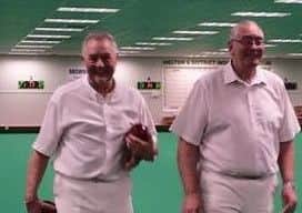 Leicestershire over 60s pairs winners Brian Boag and Ian White. EMN-160419-133646002