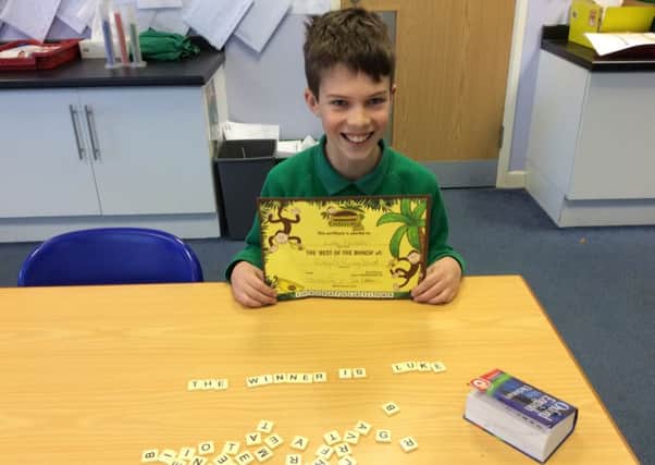 Luke Nicholls (11), has reached the live grand final of the Bananagrams Challenge 
PHOTO: Supplied