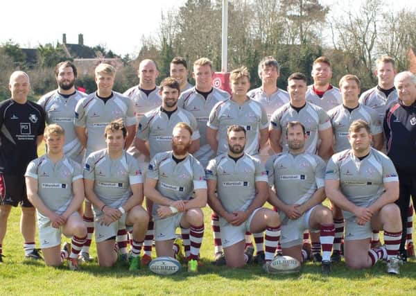 Melton RFC First XV squad ahead of their clash with Market Harborough EMN-160421-112722002
