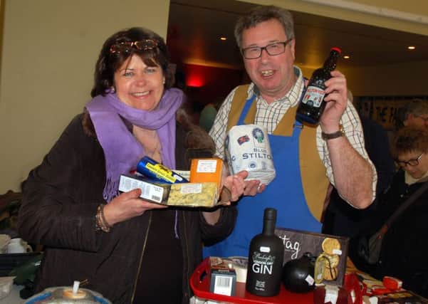 TV chef Rachel Green and Tim Brown from Melton Cheeseboard with some local food and drink EMN-160427-123551001