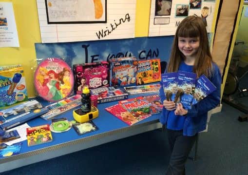 Some of the prizes Lily raffled off in aid of Alopecia UK
PHOTO: Supplied
