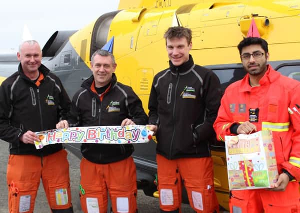 The Derbyshire, Leicestershire and Rutland Air Ambulance crew 
PHOTO: Supplied