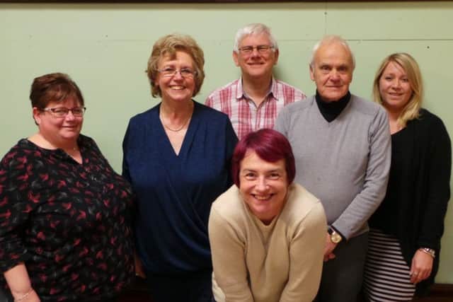 Director Judith Latham (second left) with the cast of Bill. Donna Gunn (Audrey), Ron Berry (David), Paul Puttnam (Bill), Kat Seddon (Constance) and Gill Bowler (Rita) PHOTO: Supplied