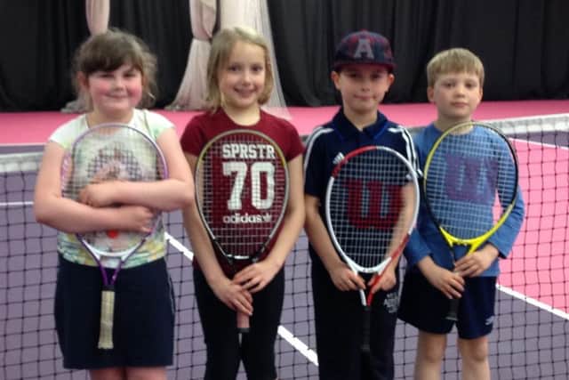 Hamilton Tennis Club's mini red B team of Lucy Upton, Oliver Spencer, Hannah Richardson and Thomas Townsend EMN-160205-164513002
