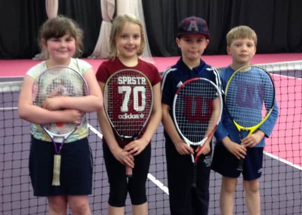 Hamilton Tennis Club's mini red B team of Lucy Upton, Oliver Spencer, Hannah Richardson and Thomas Townsend EMN-160205-164513002