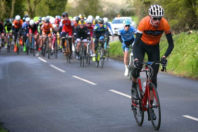 Windmill Wheels rider Ben Hardy makes a break for it in the Junior CiCLE Classic EMN-160305-115653002