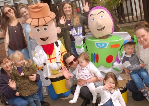 Everyone was pleased to meet Buzz Lightyear and Woody when they arrived EMN-160405-102722001