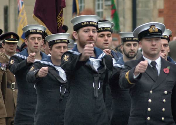 Crew members from HMS Quorn took part in Melton's annual Remembrance Sunday parade for the first time last year EMN-161005-144851001