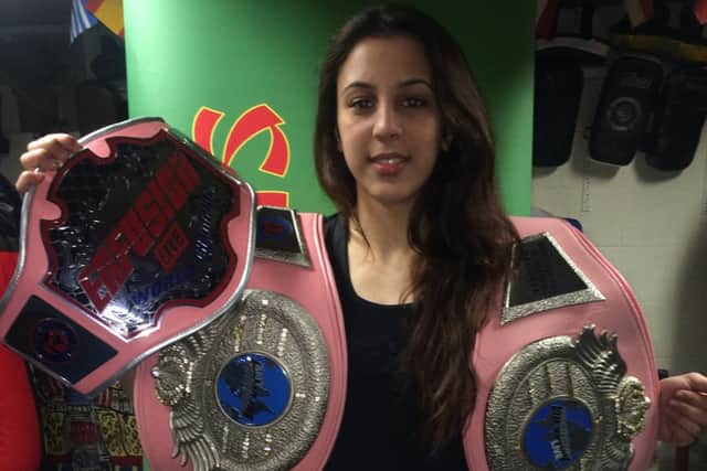 Iman is the only fighter to successfully defend the belt three times EMN-160405-173622002