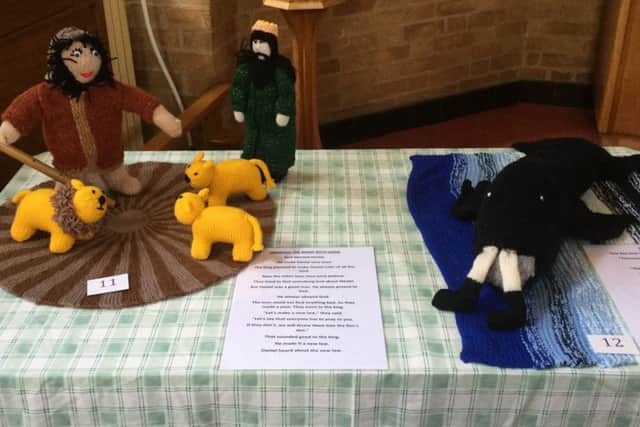 Daniel in the lions den and Jonah and the Whale knitted displays PHOTO: Supplied