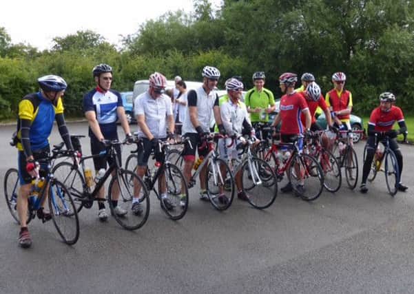 Riders who took part in last year's 111-mile charity bike ride in aid of the Treble One Trust EMN-160515-140717001