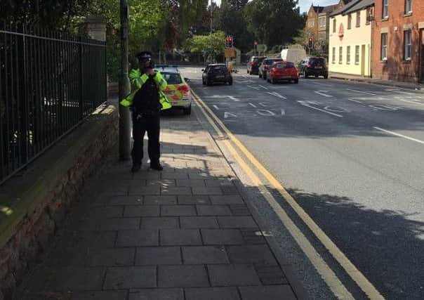 Speed checks being carried out in Leicester Street,  Melton. Photo tweeted by @meltonpolice