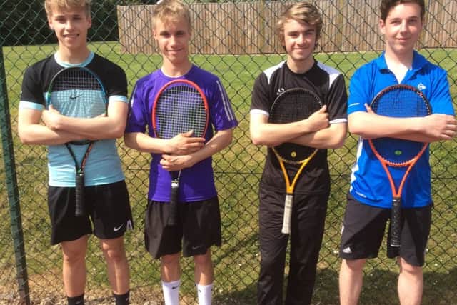 Hamiltons victorious under 16s boys team - Oliver Aley, Daniel Belcher, Tom Dryell and Sam Dryell EMN-160517-185132002