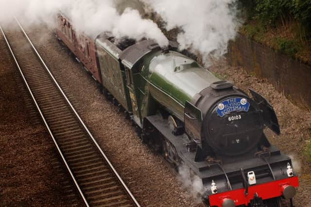 Flying Scotsman as seen from the top of Dalby Road bridge EMN-160606-094749001