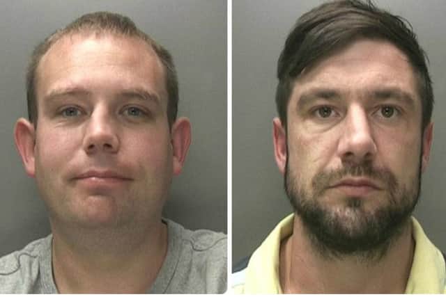 Scott Johnston (left) was jailed for 56 months with an extra six months for dangerous driving. Scott Warner (right) was sentenced to 52 months EMN-160531-175556001