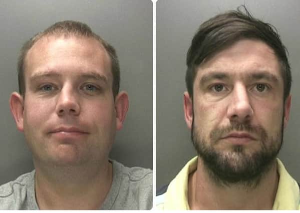 Scott Johnston (left) was jailed for 56 months with an extra six months for dangerous driving. Scott Warner (right) was sentenced to 52 months EMN-160531-175556001