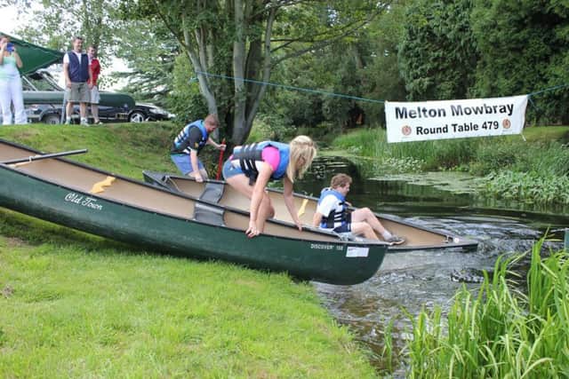 Contestants who took to the water for the 2013 Melton Mowbray Round Table canoe race EMN-160206-132839001