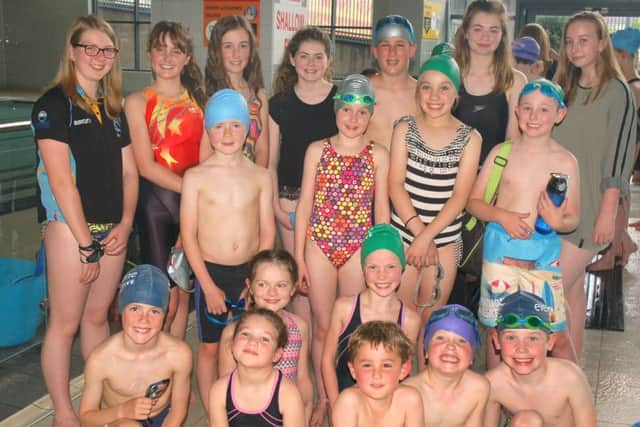 Young swimmers who took part in the recent 'Duchenne Dip' event at Melton's Waterfield Leisure Centre EMN-160606-092615001