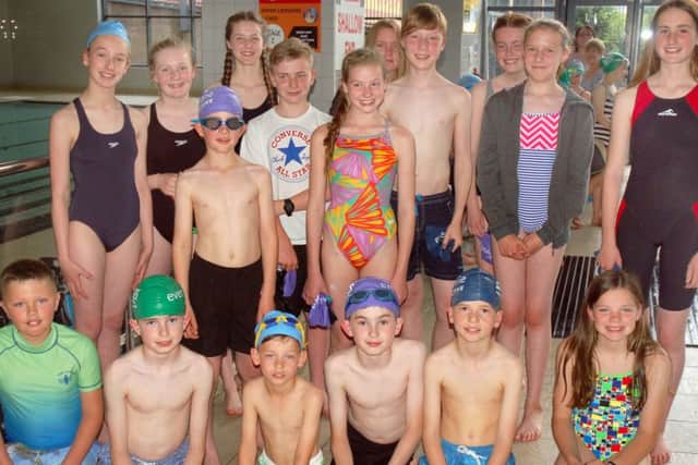 Young swimmers who took part in the recent 'Duchenne Dip' event at Melton's Waterfield Leisure Centre EMN-160606-092816001