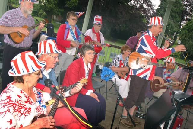 The Nottingham Ukulele Orchestra provided some musical accompaniment at the bandstand EMN-160613-100305001