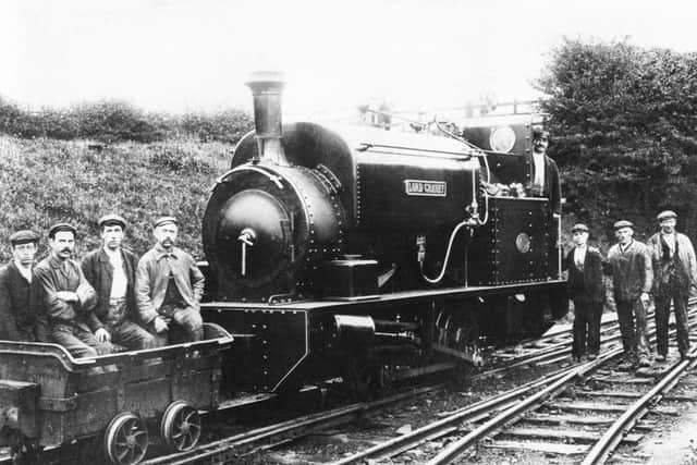 The Lord Granby locomotive working during the thriving era of iron ore quarrying at Eastwell EMN-160906-154559001
