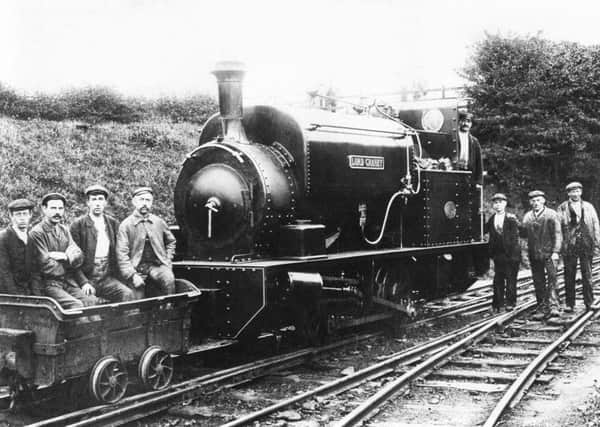 The Lord Granby locomotive working during the thriving era of iron ore quarrying at Eastwell EMN-160906-154559001