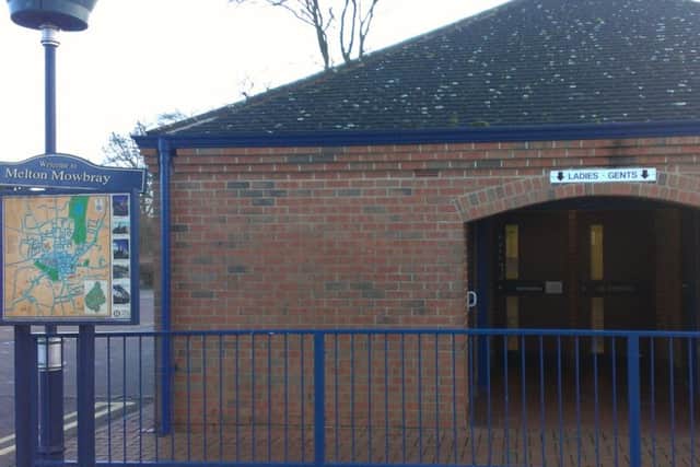 The current public toilets at St Mary's Way car park in Melton EMN-160614-174145001
