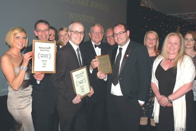Winner of the 2016 Melton Times Business Awards' After Dark Award Melton Theatre with runners-up and sponsors from the Safer Melton Partnership EMN-160614-193128001