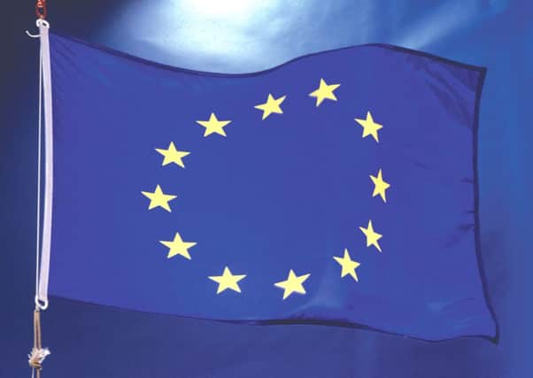 EU flag. EMN-160505-155701001