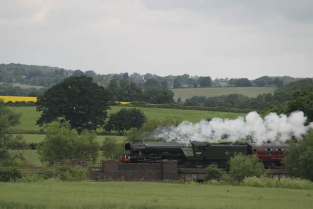 This photo of Flying Scotsman on Saturday, on the track from Frisby to Hoby, was taken by Pam Lovesay EMN-160627-174330001
