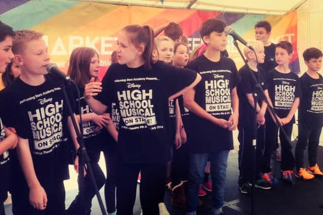 The Performing Stars get ready for action on stage at last month's (July) Teenage Market in Melton
PHOTO: Tim Williams