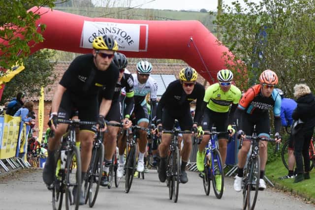 Riders stream through Owston during April's Rutland- Melton CiCLE Classic. Photo: Alan Walters EMN-160629-085740002