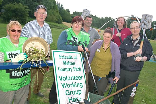 Jean Forbes and her team of volunteers get ready for a day of litter picking and bluebell planting
PHOTO: Tim Williams