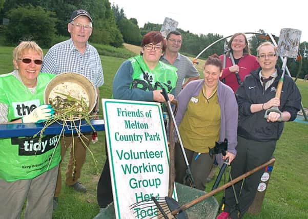 Jean Forbes and her team of volunteers get ready for a day of litter picking and bluebell planting 
PHOTO: Tim Williams