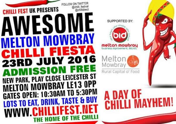 Melton Chilli Fiesta 2016 
PHOTO: Chilli Fest UK