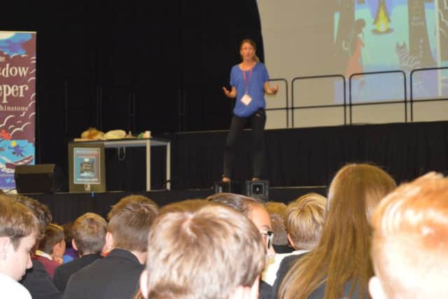 Author Abi Elphinstone spoke to pupils about her book Dreamsnatcher PHOTO: Supplied