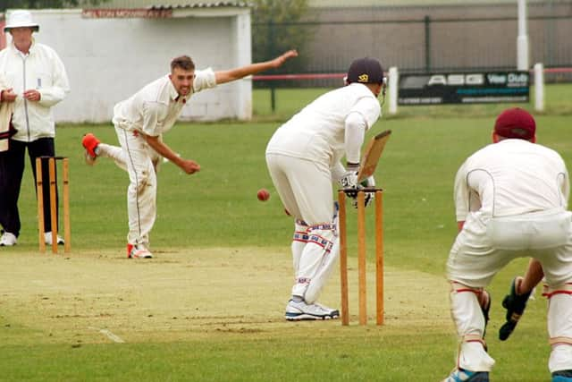 Melton's Mike Roberts sends one down to Langtons batsman Uzier Sheik. EMN-160719-144752002