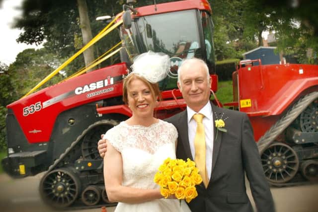 Ruth is accompanied by her father John before her wedding EMN-160719-182830001