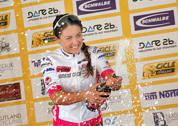 Champagne moment for winner Rebecca Durrell EMN-160720-092338002