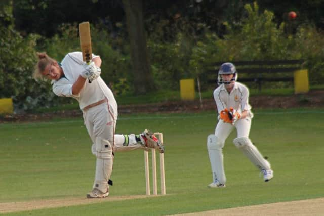 Kingsley Miller uses some muscle in the Thorpe innings EMN-160720-111753002