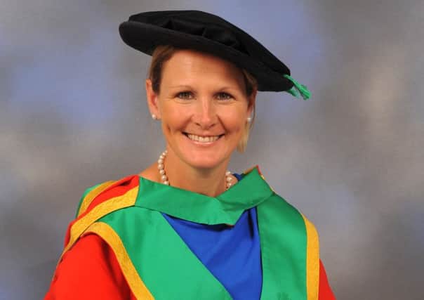 Inspirational Eye Kettleby fundraiser Claire Lomas received her honorary degree from Nottingham Trent University in recognition of her incredible support for spinal injuries research EMN-160722-120701001