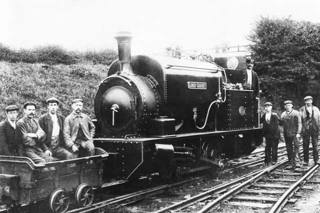The Lord Granby locomotive working during the thriving era of iron ore quarrying at Eastwell EMN-160727-200005001