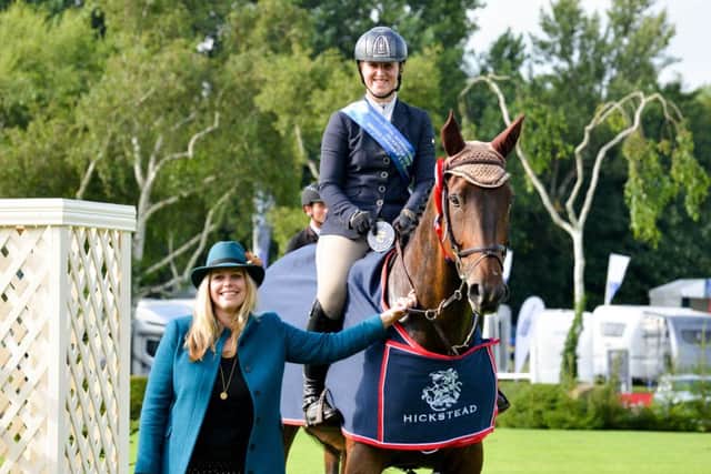 Holly with her winning mount Quality Old Joker. Picture: Sian Hayden Photography EMN-160728-145451002