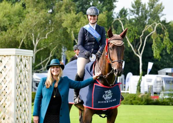 Holly with her winning mount Quality Old Joker. Picture: Sian Hayden Photography EMN-160728-145451002