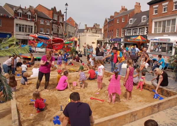 A hive of activity in the Melton by the Sea sandpit 
PHOTO: Tim Williams